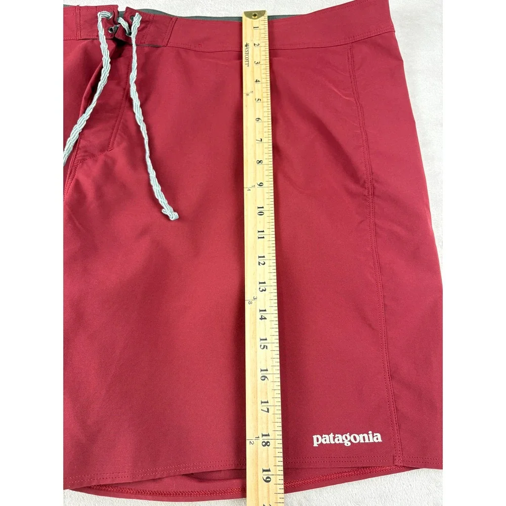 Patagonia Mens 44 Hydro Series Boardshorts Red Burgundy Swim Trunks Recycled DWR